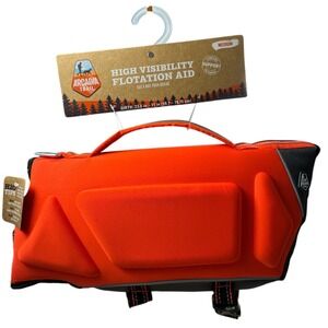Arcadia Trail Dog Life Vest Flotation Aid High Visibility Orange Size M NWT‎
